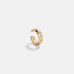 Vanessa 18K Gold Ear Cuff - Gold/Pavé