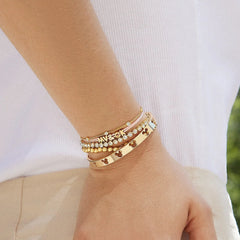 Mickey Mouse Disney Cutout Cuff Bracelet - Gold