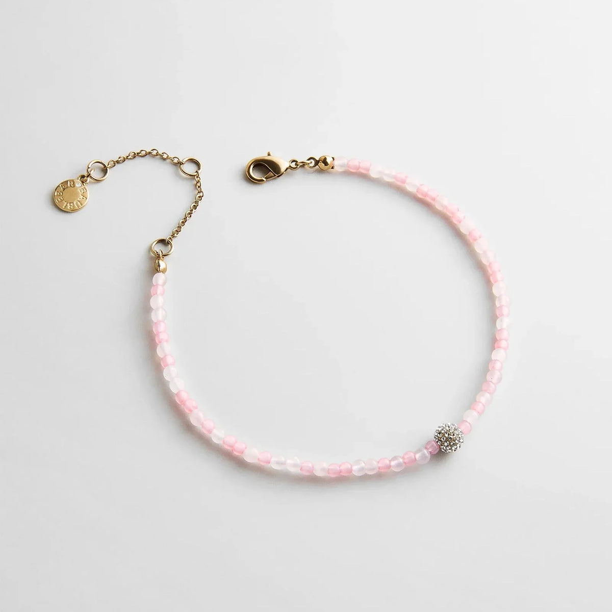 Kyanna Semi-Precious Waterproof Anklet - Rose Quartz