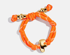Knotty Initial Custom Bracelet - Tangerine Single Letter
