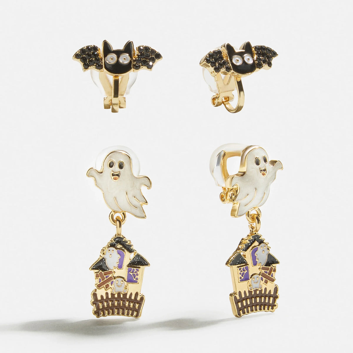 Lights Fright Kids' Clip-On Halloween Earring Set - Multi