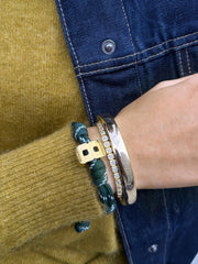 Knotty Varsity Number Custom Bracelet - Dark Green Double Digit