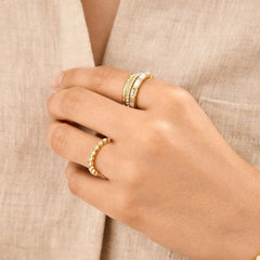 Poppy Ring - Gold/Pavé