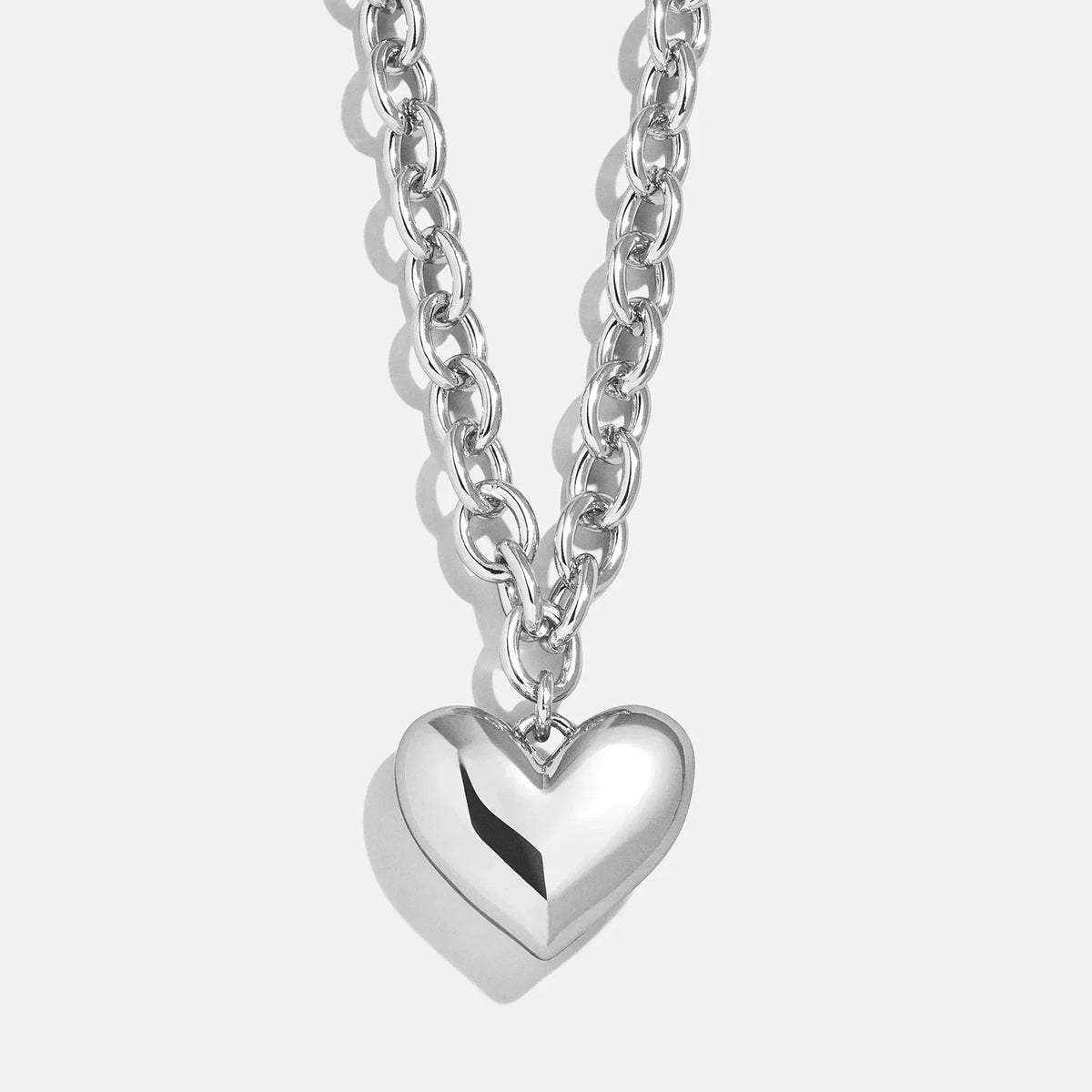 Millie Mini Bubble Heart Necklace - Silver