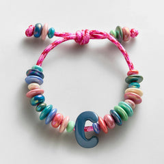 Make Waves Initial Bracelet - Multi/Navy