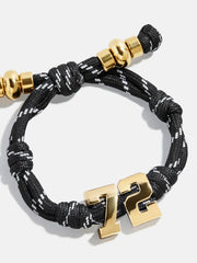 Knotty Varsity Number Custom Bracelet - Onyx Double Digit