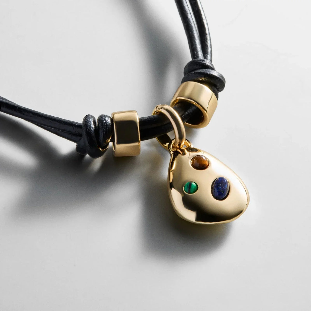 Tessa Pendant Cord Necklace - Gold/Multi