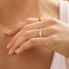Maria Ring - Gold/Pavé