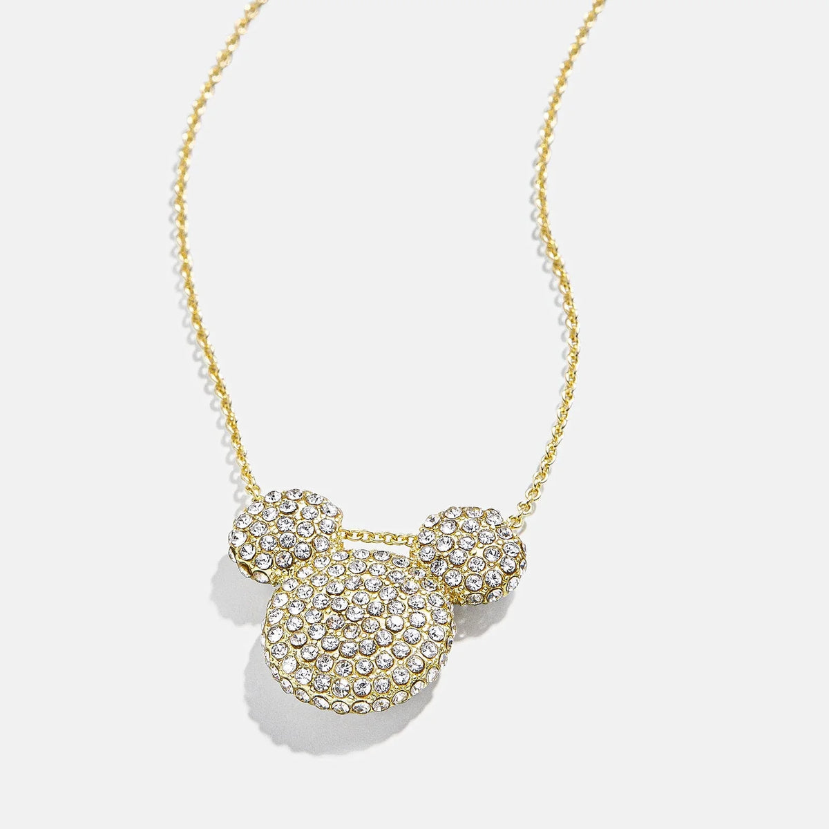 Mickey Mouse Disney Pavé Pendant Necklace - Gold/Pavé