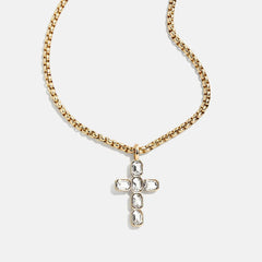 Mara Cross Necklace - Bezel Cross