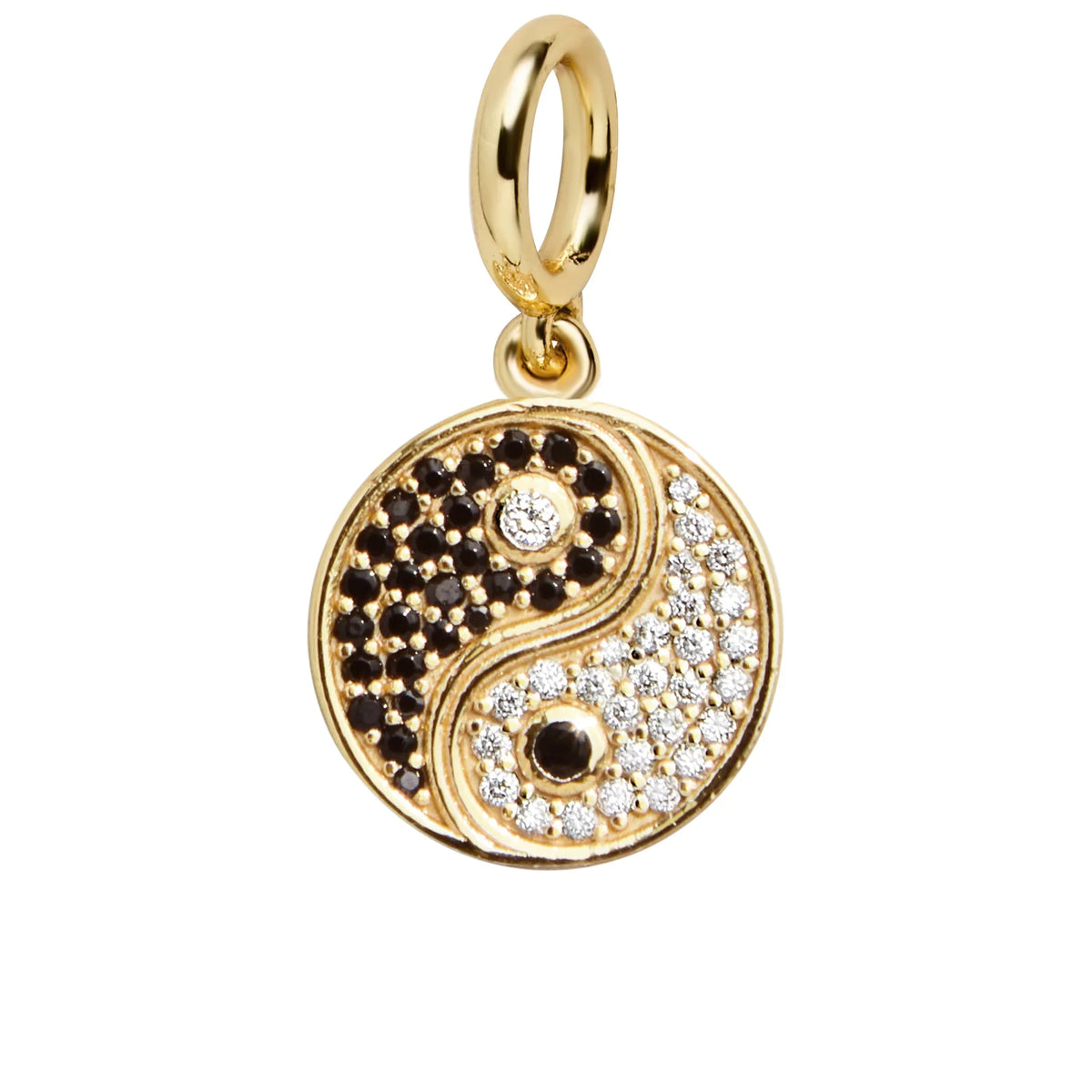 Luck Cluster Charm - Pave Yin Yang