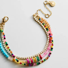 Rowan Semi-Precious Layered Bracelet - Sao Paulo