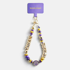 Louisiana State University Beaded Bandana Phone Charm - Louisiana State University