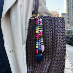 Love Always Heart Bag Charm - Multi