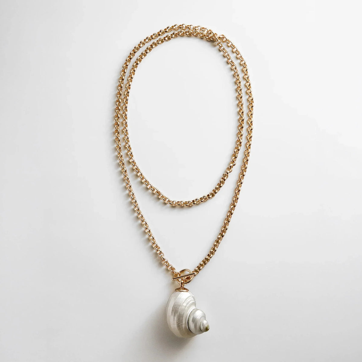 Ophelia Shell Wrap Necklace - Gold/Pearl