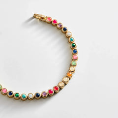 Nina Semi-Precious Bracelet - Gold/Multi