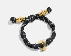 Knotty Varsity Number Custom Bracelet - Onyx Single Digit