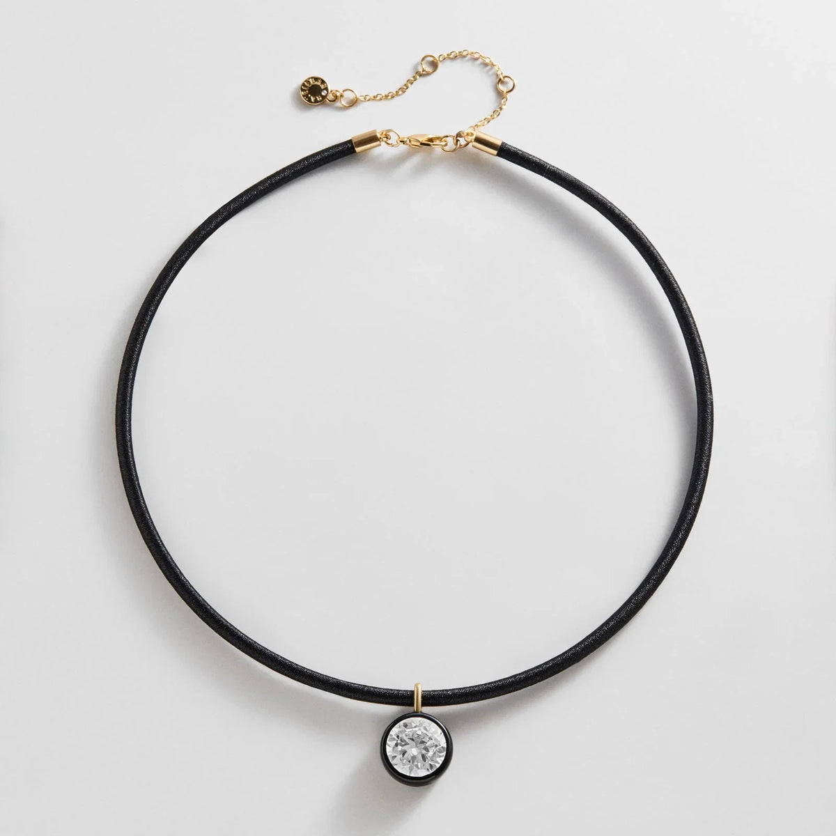 Lindsey Crystal Collar Necklace - Jet Black