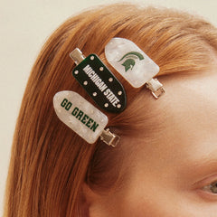 Michigan State University Creaseless Hair Clip Set - Michigan State University