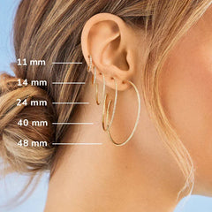 Niata 18K Gold Earrings - 11MM