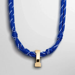 Knotty Varsity Custom Necklace - Royal Blue Single Digit