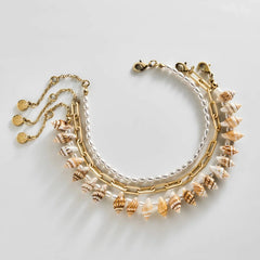 Marysol Waterproof Anklet Set - Gold/Pearl