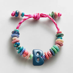 Make Waves Initial Bracelet - Multi/Navy