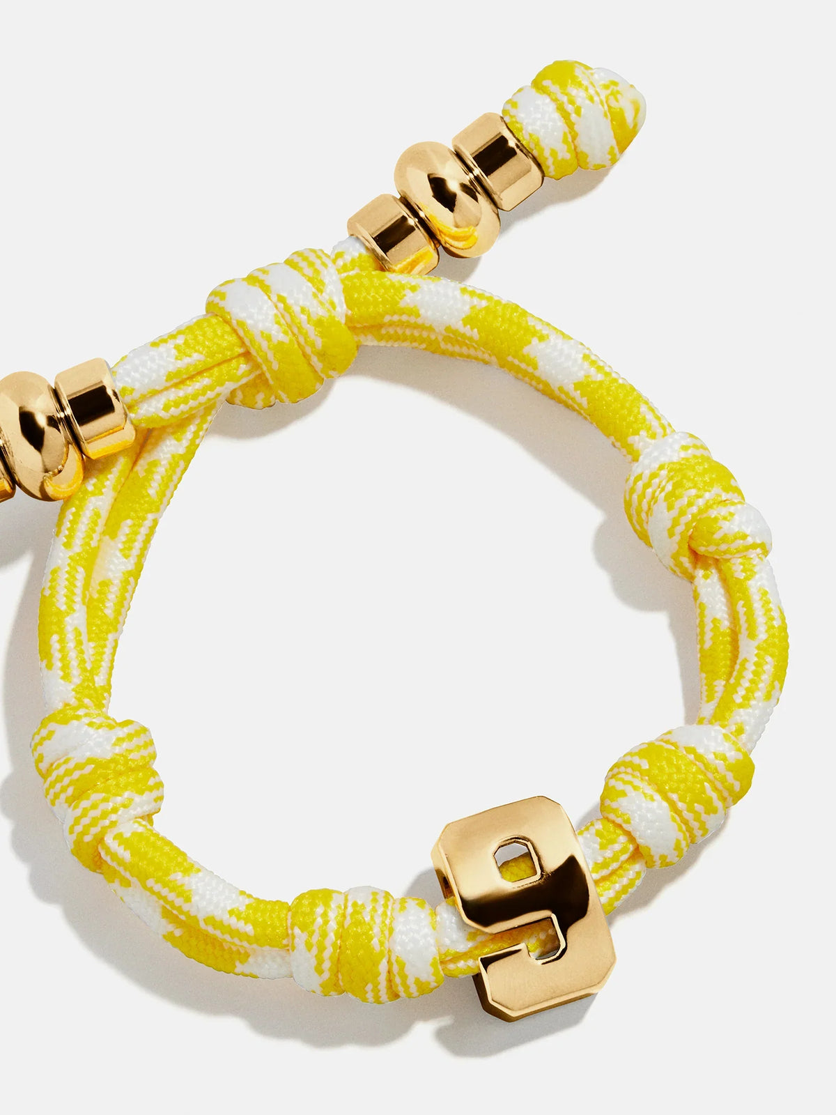 Knotty Varsity Number Custom Bracelet - Bright Yellow Single Digit