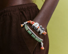 Knotty Initial Custom Bracelet - Vivid Multi Double Letters