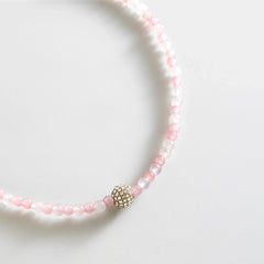 Kyanna Semi-Precious Waterproof Anklet - Rose Quartz