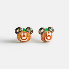 Mickey Mouse Disney Pumpkin Stud Earrings - Pumpkin