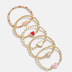 Love Stack Kids' Heart Bracelet Set - Heart
