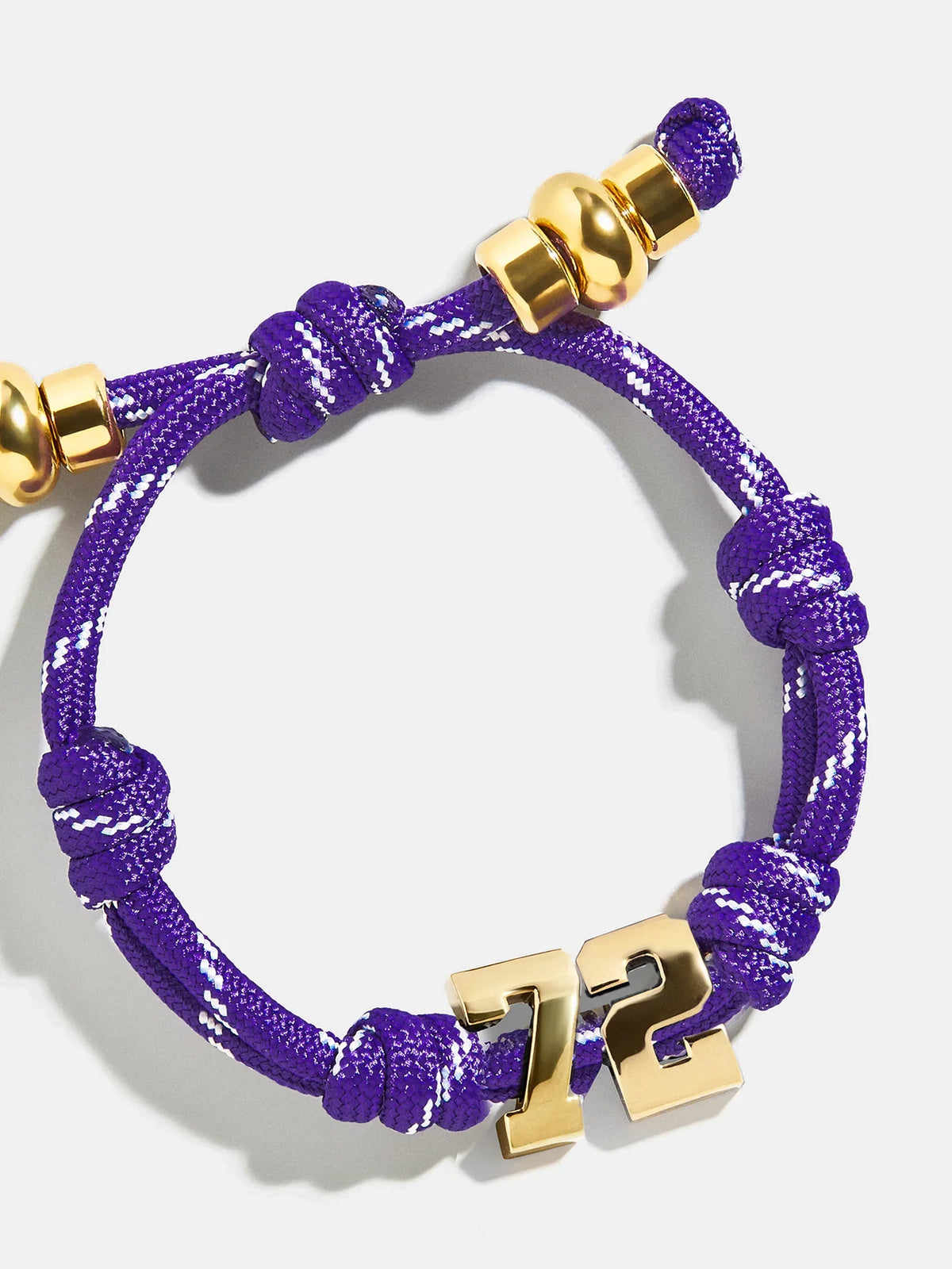 Knotty Varsity Number Custom Bracelet - Purple Double Digit