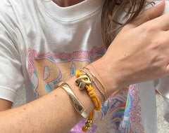 Knotty Initial Custom Bracelet - Marigold Double Letters
