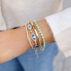 Nina Semi-Precious Bracelet - Gold/Turquoise
