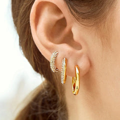 Lucy Earring Set - Gold/Pavé