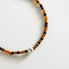 Kyanna Semi-Precious Waterproof Anklet - Tiger's Eye