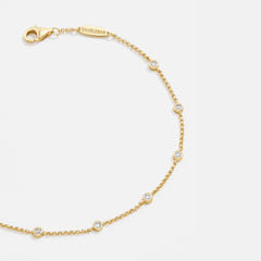 Yasmine 18K Gold Birthstone Bracelet - Crystal