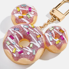Mickey Mouse Disney Donut Bag Charm - Disney Pink Donut Bag Charm