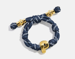 Knotty Initial Custom Bracelet - Navy Single Letter