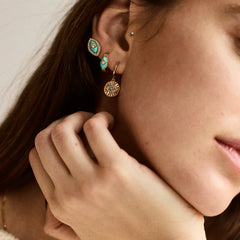 Stay Grounded Evil Eye Earring Set - Gold/Turquoise