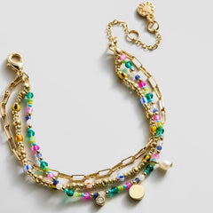 Rowan Semi-Precious Layered Bracelet - St. Tropez