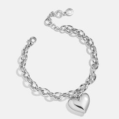Millie Bubble Heart Bracelet - Silver