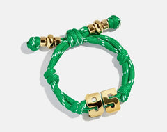 Knotty Varsity Number Custom Bracelet - Bright Green Double Digit