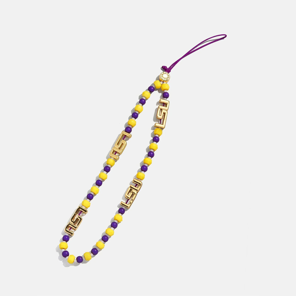 Louisiana State University Beaded Phone Charm - Louisiana State University