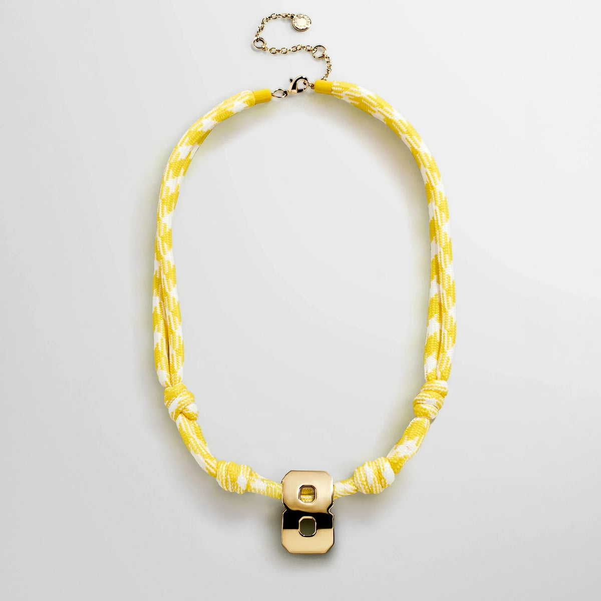 Knotty Varsity Custom Necklace - Bright Yellow Single Digit