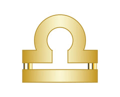 Libra Mini Zodiac Icon - Gold