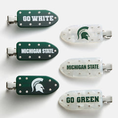 Michigan State University Creaseless Hair Clip Set - Michigan State University