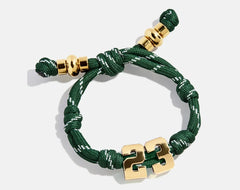 Knotty Varsity Number Custom Bracelet - Dark Green Double Digit