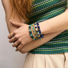 Marjorie Beaded Bracelet - Blue Multi
